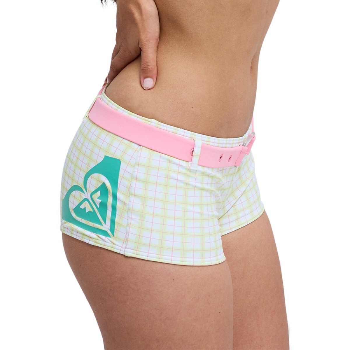 Bas de maillot de bain culotte bikini Shorty THE SWELL CLASSIC SHORTY. blanc cloud dancer swell plaid, ROXY