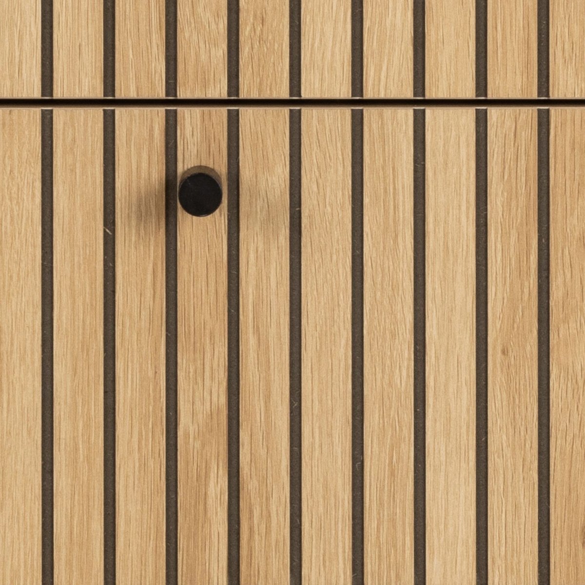 Commode rectangulaire 4 tiroirs effet tasseaux BAÏKAL beige, TOILINUX