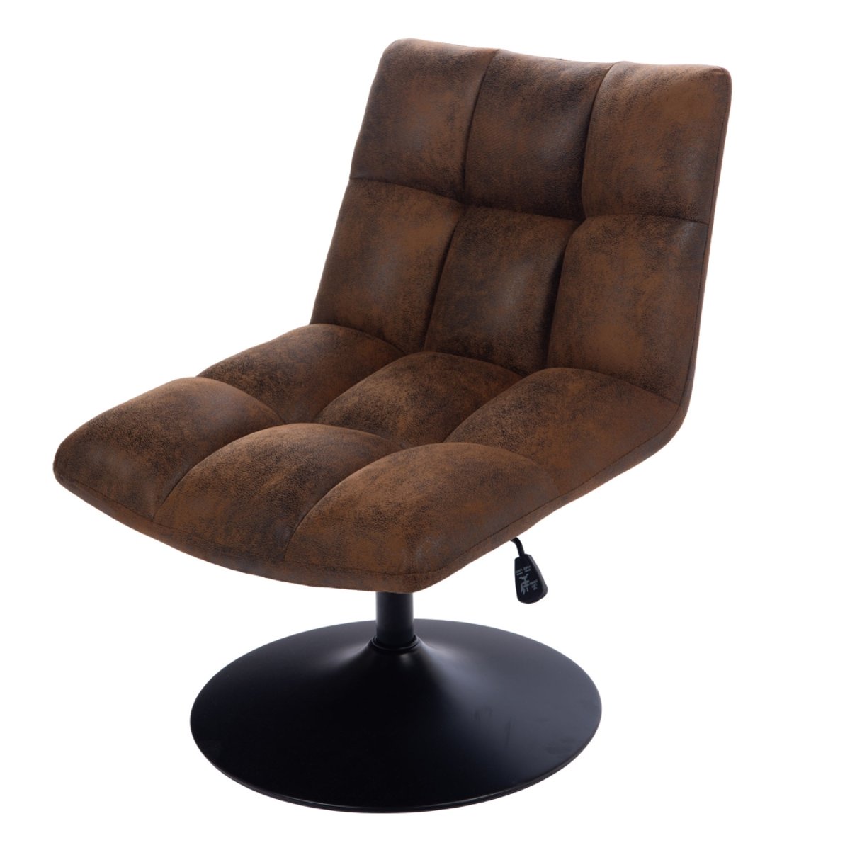 Fauteuil en similicuir Marcus marron, AMADEUS