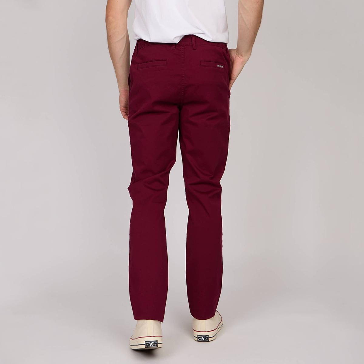 Chino coupe ajustée bordeaux foncé, MISE AU GREEN