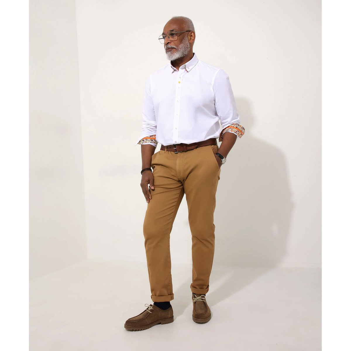 Pantalon Chino À Jambe Droite tabac, JOE BROWNS