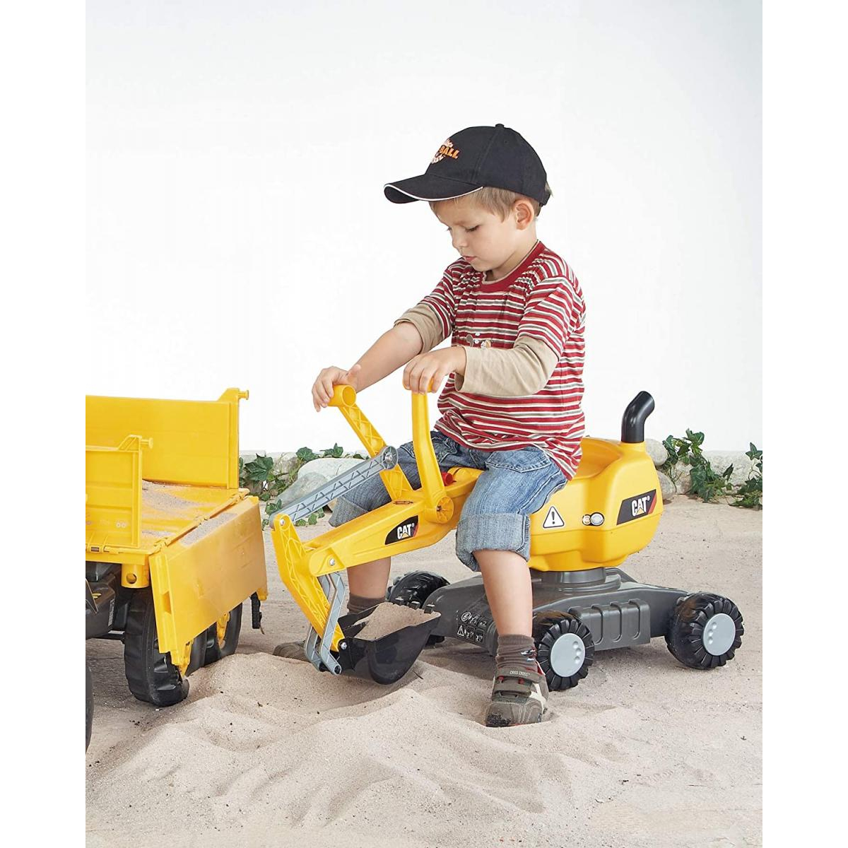Pelleteuse Caterpillar digger Cat jaune, ROLLY TOYS