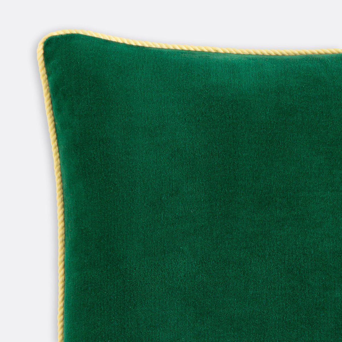 Housse de coussin bicolore carrée 50x50 cm, en velours, GUSALI jaune/absinthe, LA REDOUTE INTERIEURS