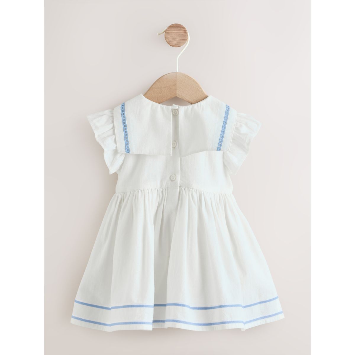 Robe tissée bébé blanc, NEXT