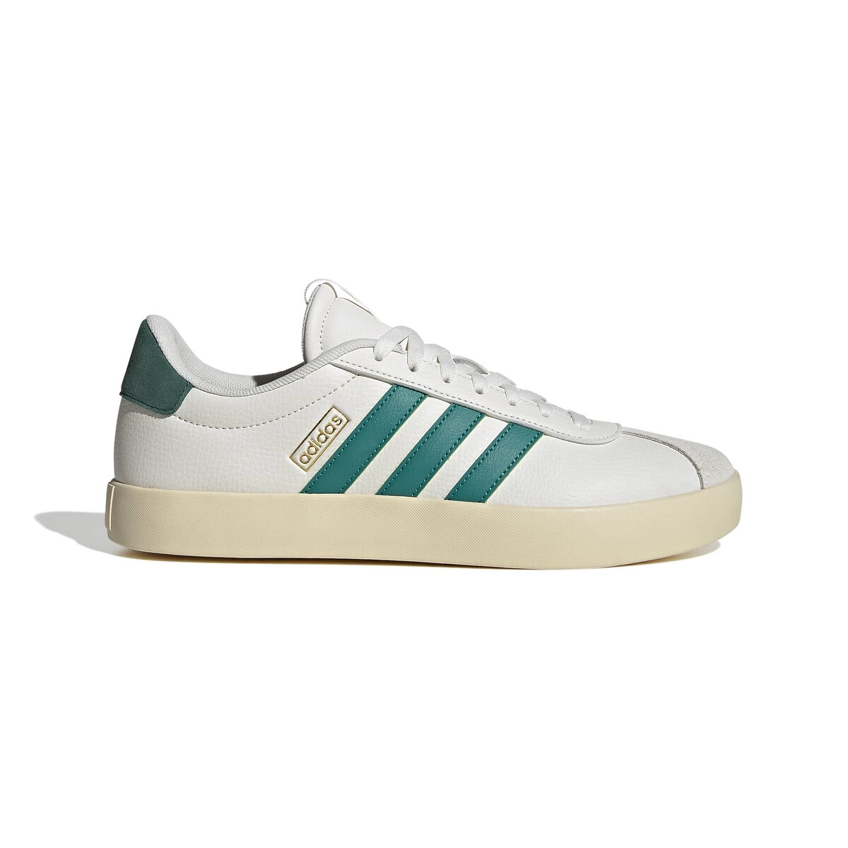 Baskets en cuir VL COURT 3.0 ecru/vert, ADIDAS SPORTSWEAR