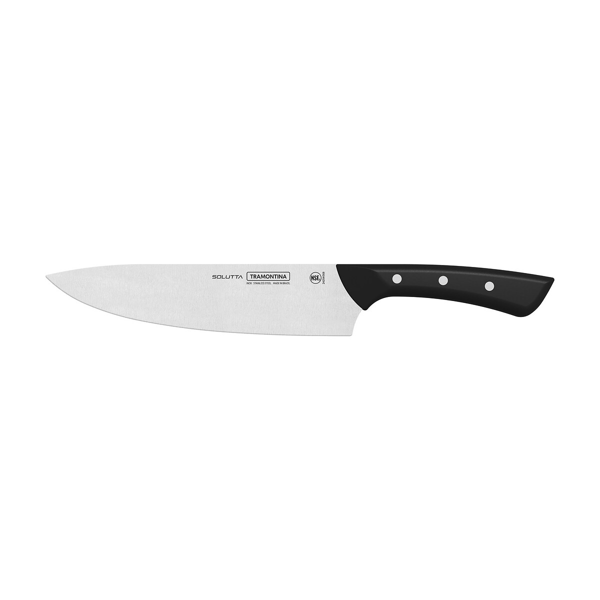 Faca Chef Solutta 8", Tramontina preto , TRAMONTINA