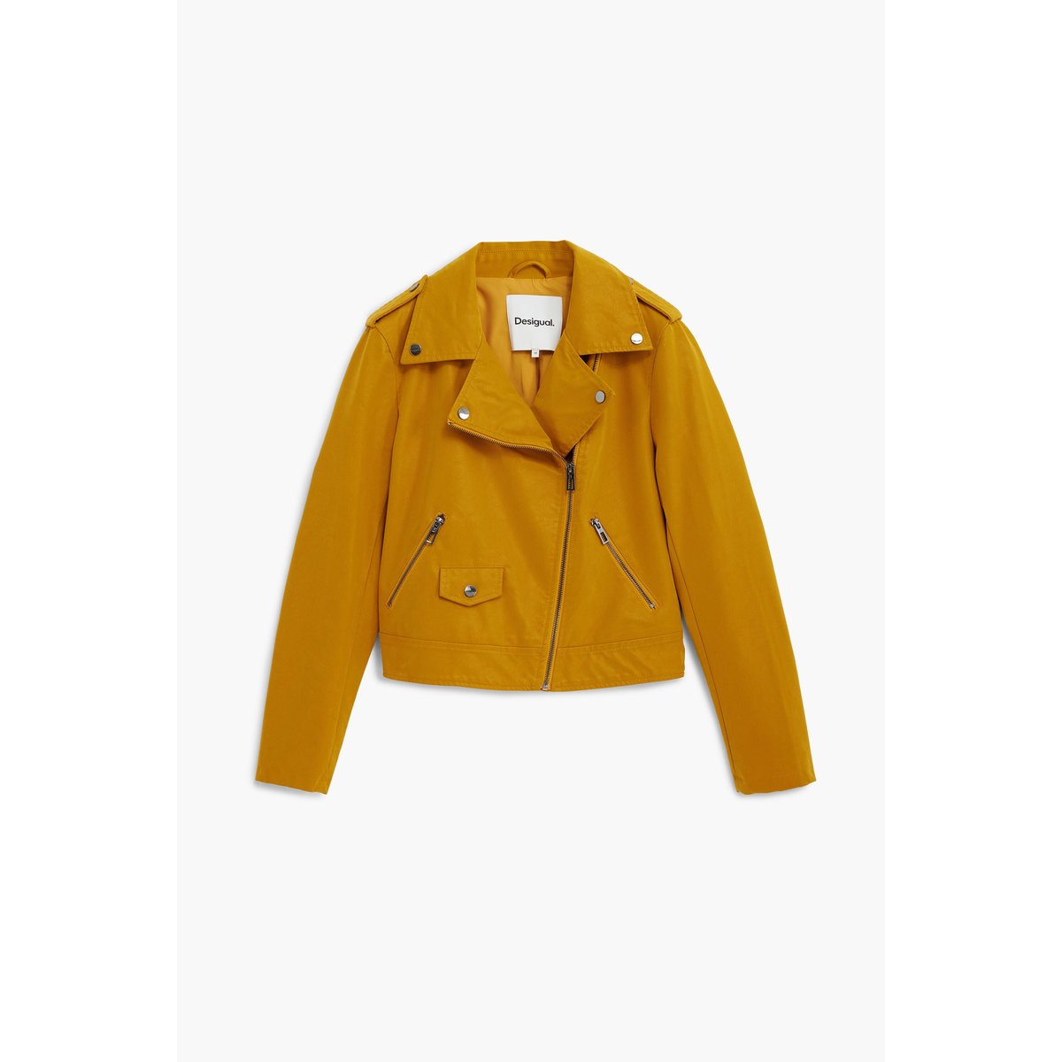 Veste biker effet cuir jaune, DESIGUAL