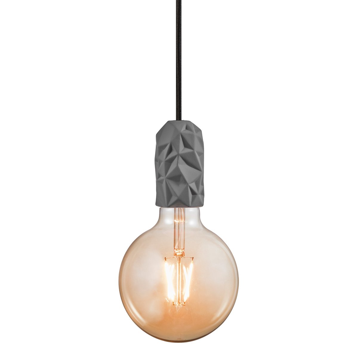 Suspension avec joli motif graphique en porcelaine, HANG gris, NORDLUX