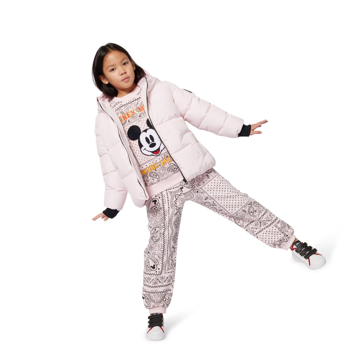 Sweat en polaire de coton rosee, MARC JACOBS