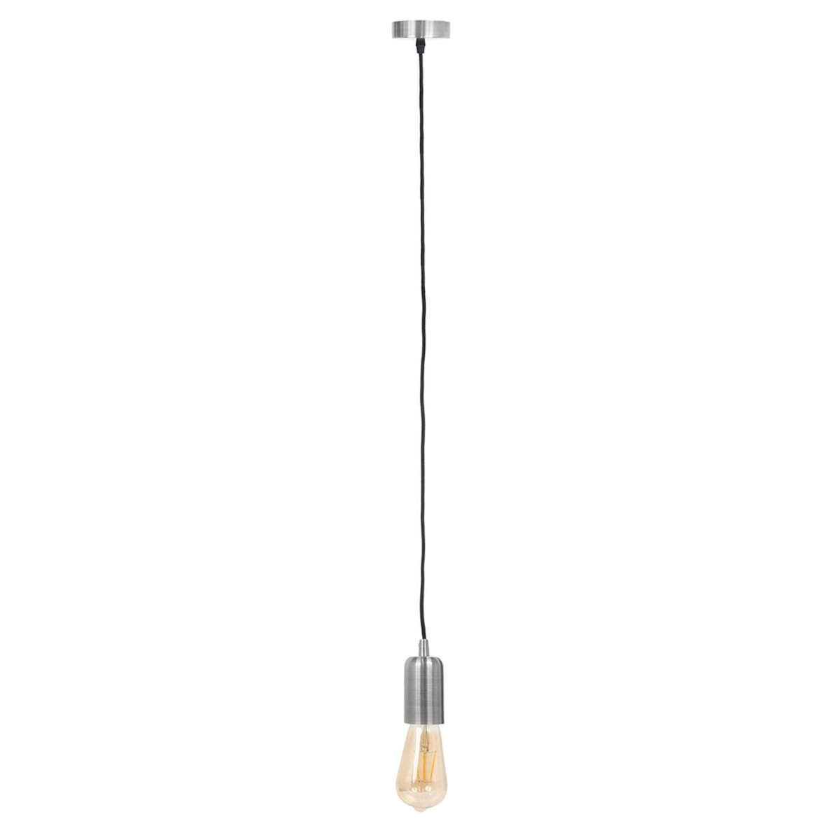Suspension ampoule en métal INDUS gris, THE HOME DECO FACTORY