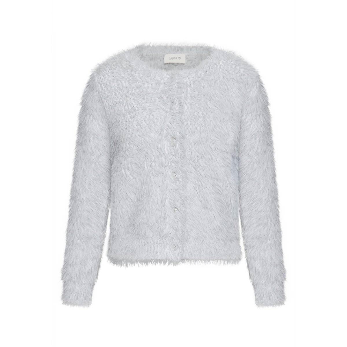 Cardigan en maille à encolure ronde gris, CARTOON