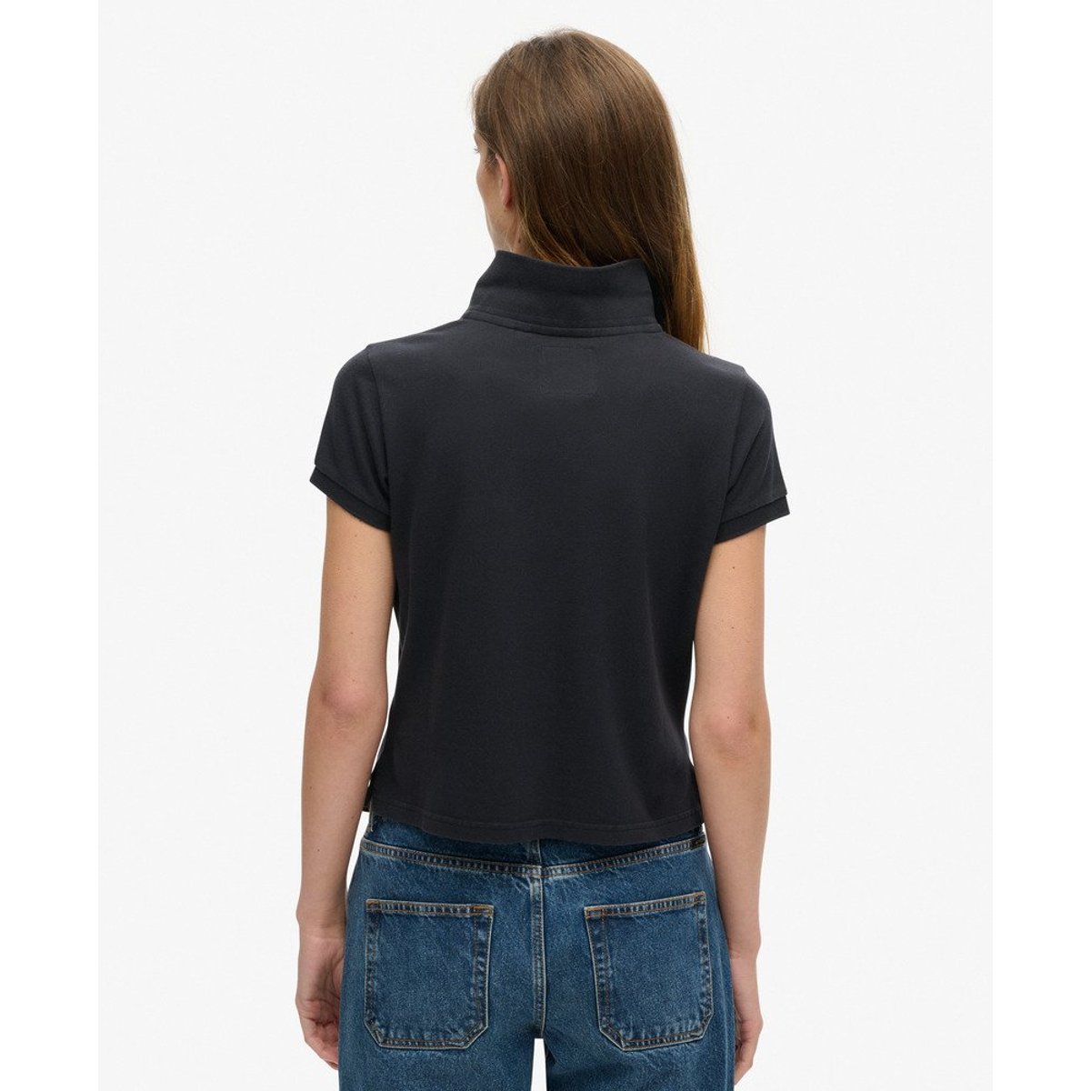 Polo ajusté Athletic Essentials 90s bleu marine éclipse, SUPERDRY