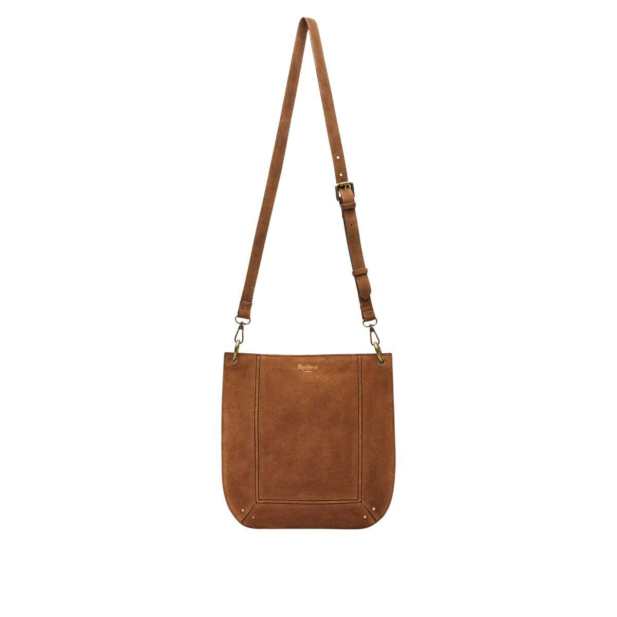 Sac Hobo En Daim beige étoiles, PEPE JEANS