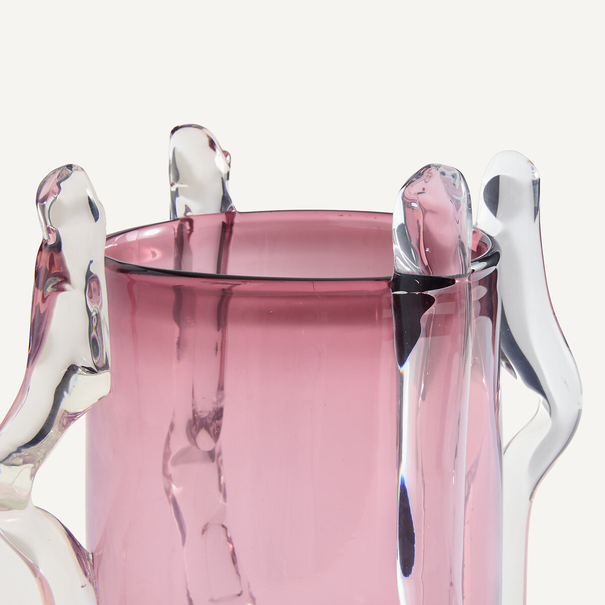 Vaso in vetro soffiato a mano, altezza 26 cm, MALTINTO vinaccia, AM.PM
