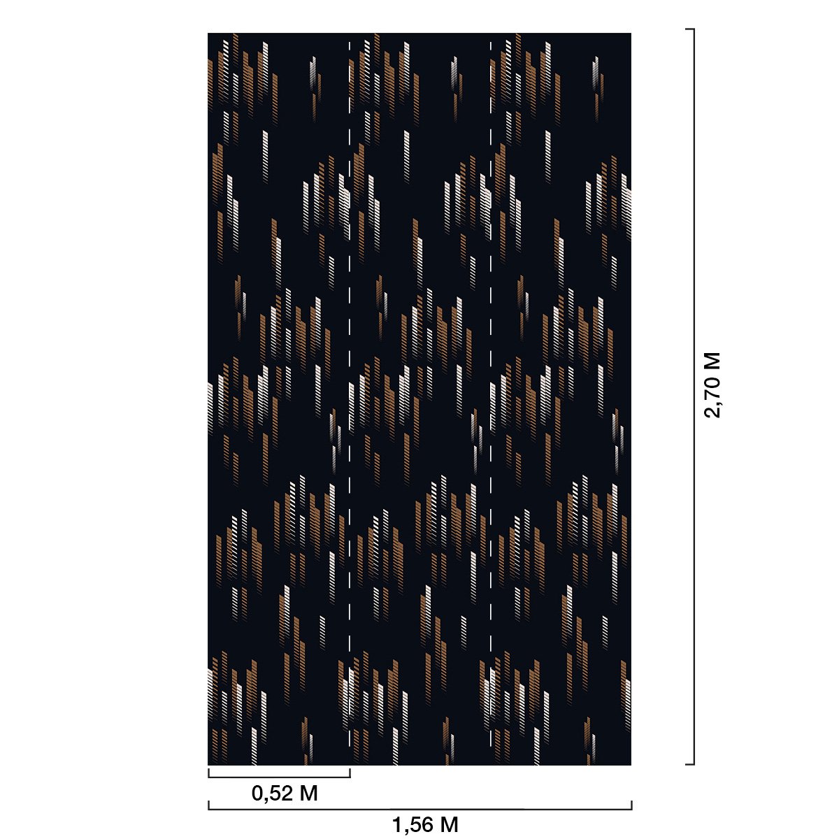 Papier peint, design block noir, HEXOA