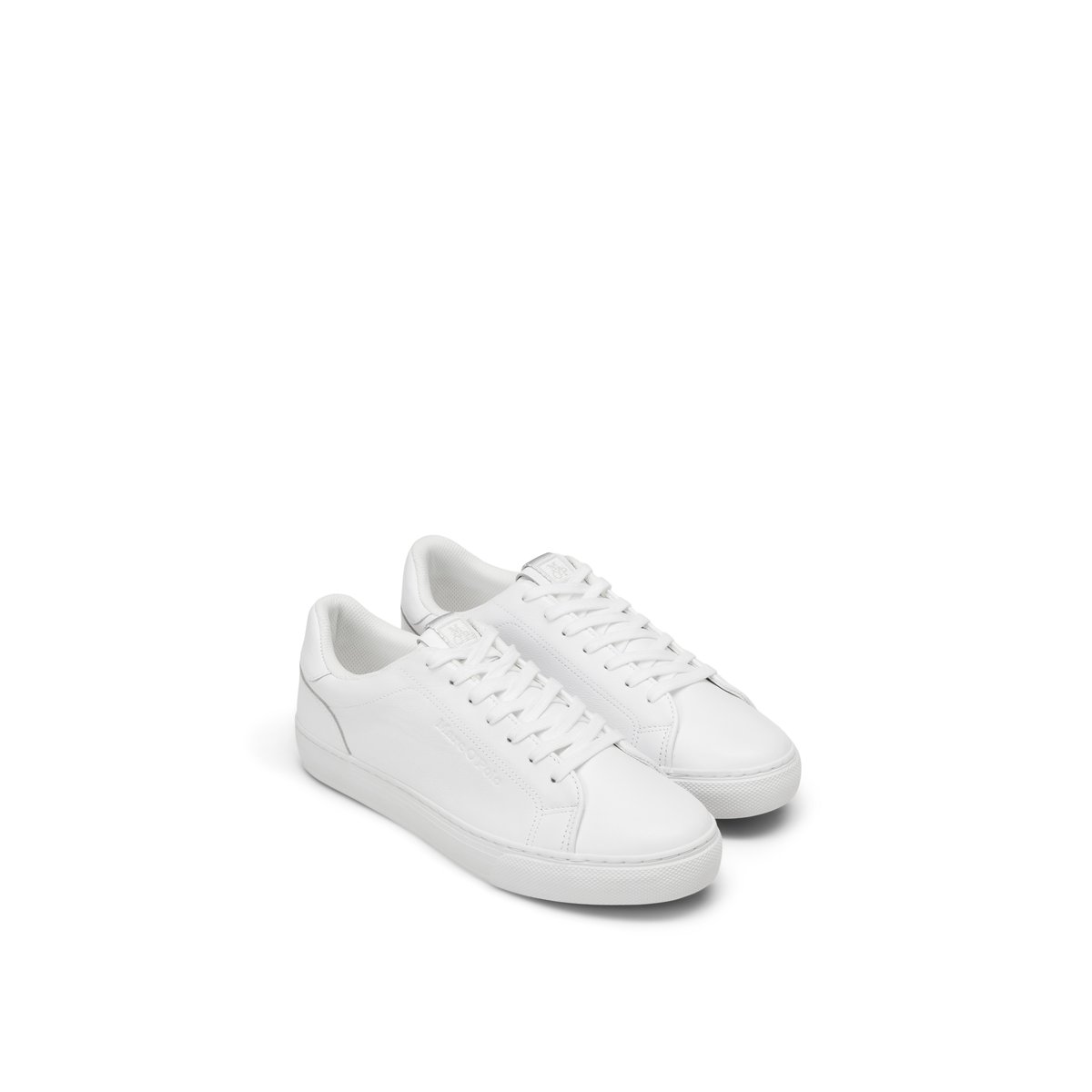 Baskets en cuir de vache noble blanc, MARC O'POLO