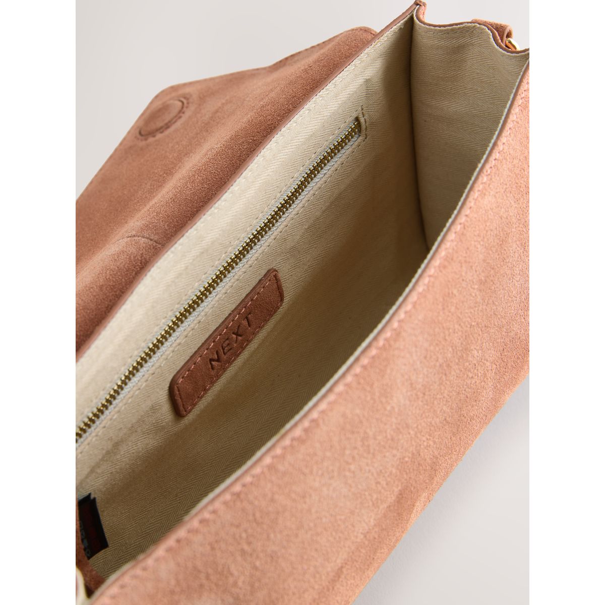 Sac en cuir avec anse sur le dessus pêche rose, NEXT