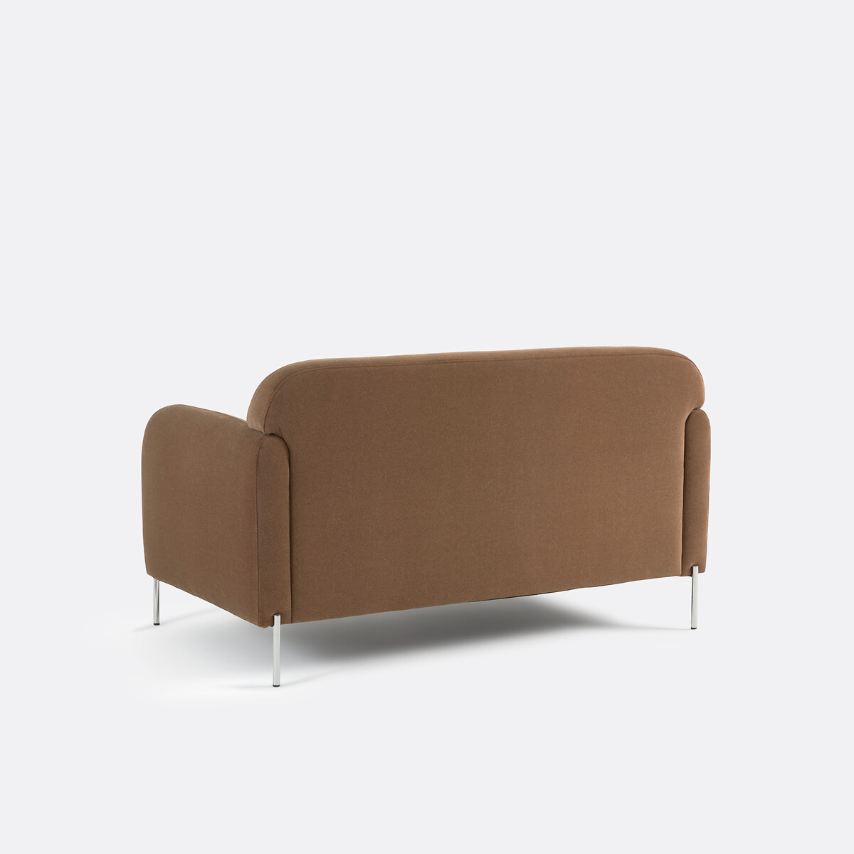 Canapé droit, 2 places, en velours mat, PABLO marron, LA REDOUTE INTERIEURS