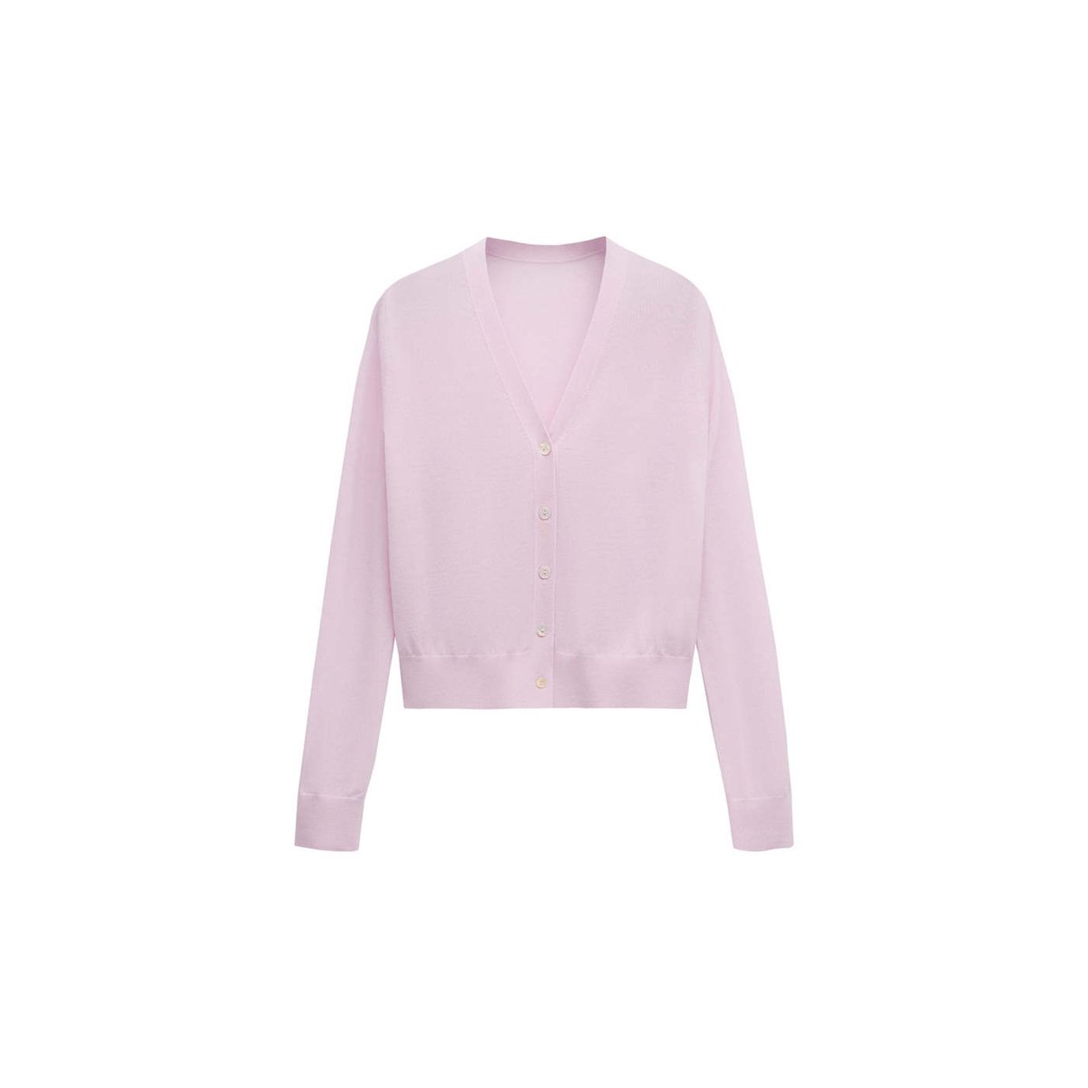 Cardigan 100 % laine rose, MANGO