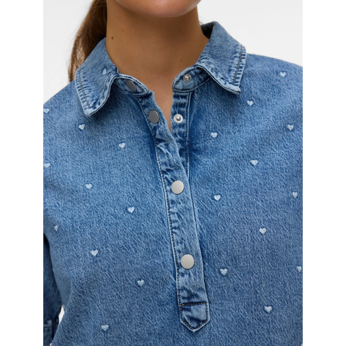 Robe En Denim medium blue denim, VERO MODA