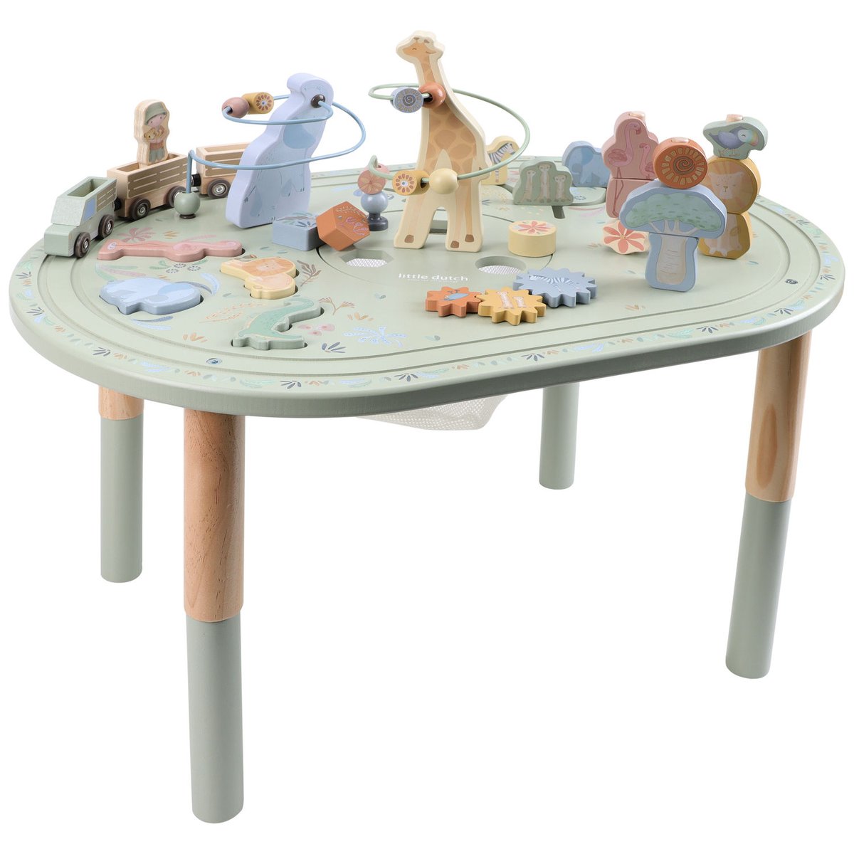Grande table d'activités vert,multicolore,bois, LITTLE DUTCH