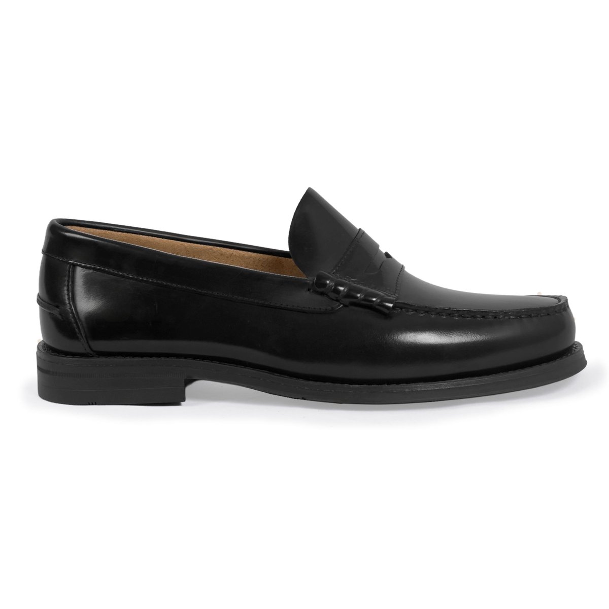 Mocassins Gustave cuir vernis noir, JULES & JENN