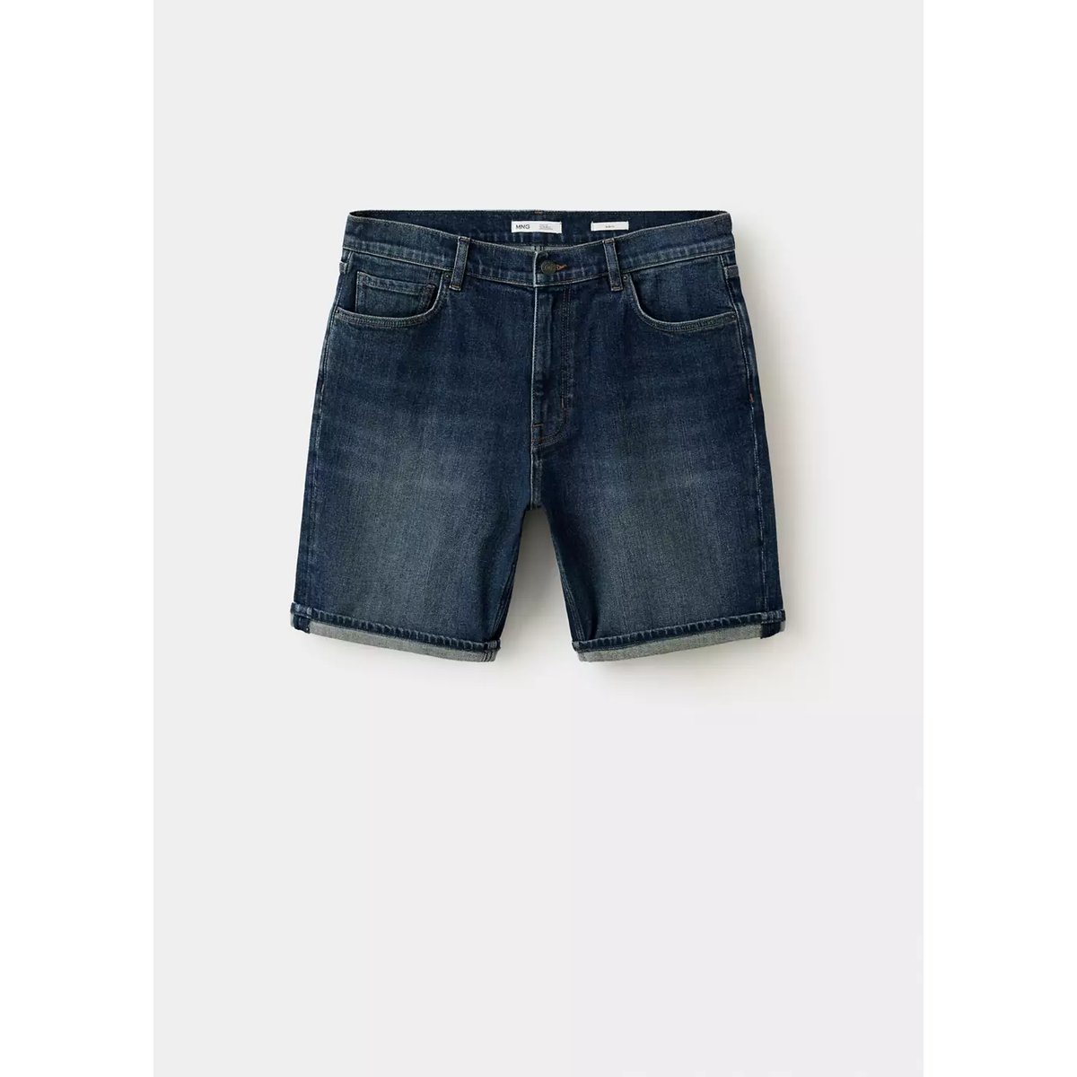 Bermuda en jean slim fit bleu foncé, MANGO MAN