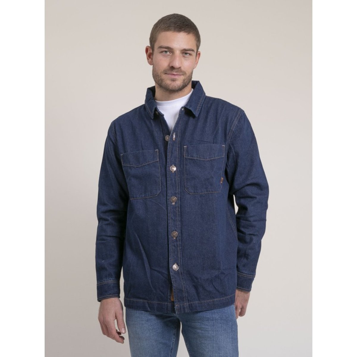 Surchemise Pur Coton Denim Tudessy bleu, RITCHIE