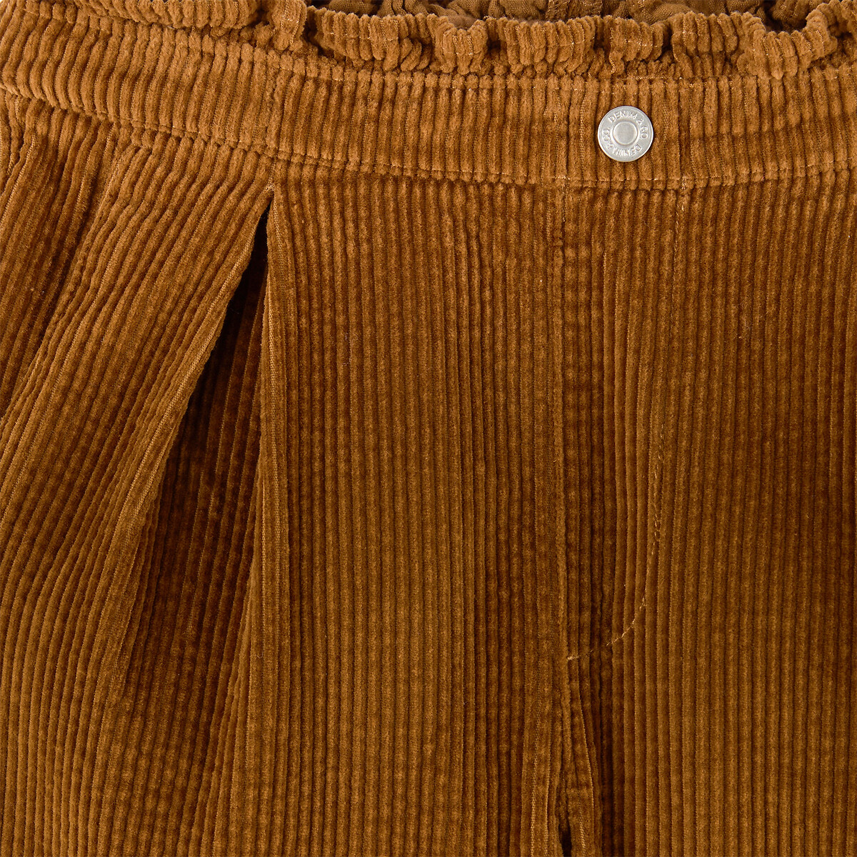 Pantalon paper bag en velours côtelé camel, LA REDOUTE COLLECTIONS