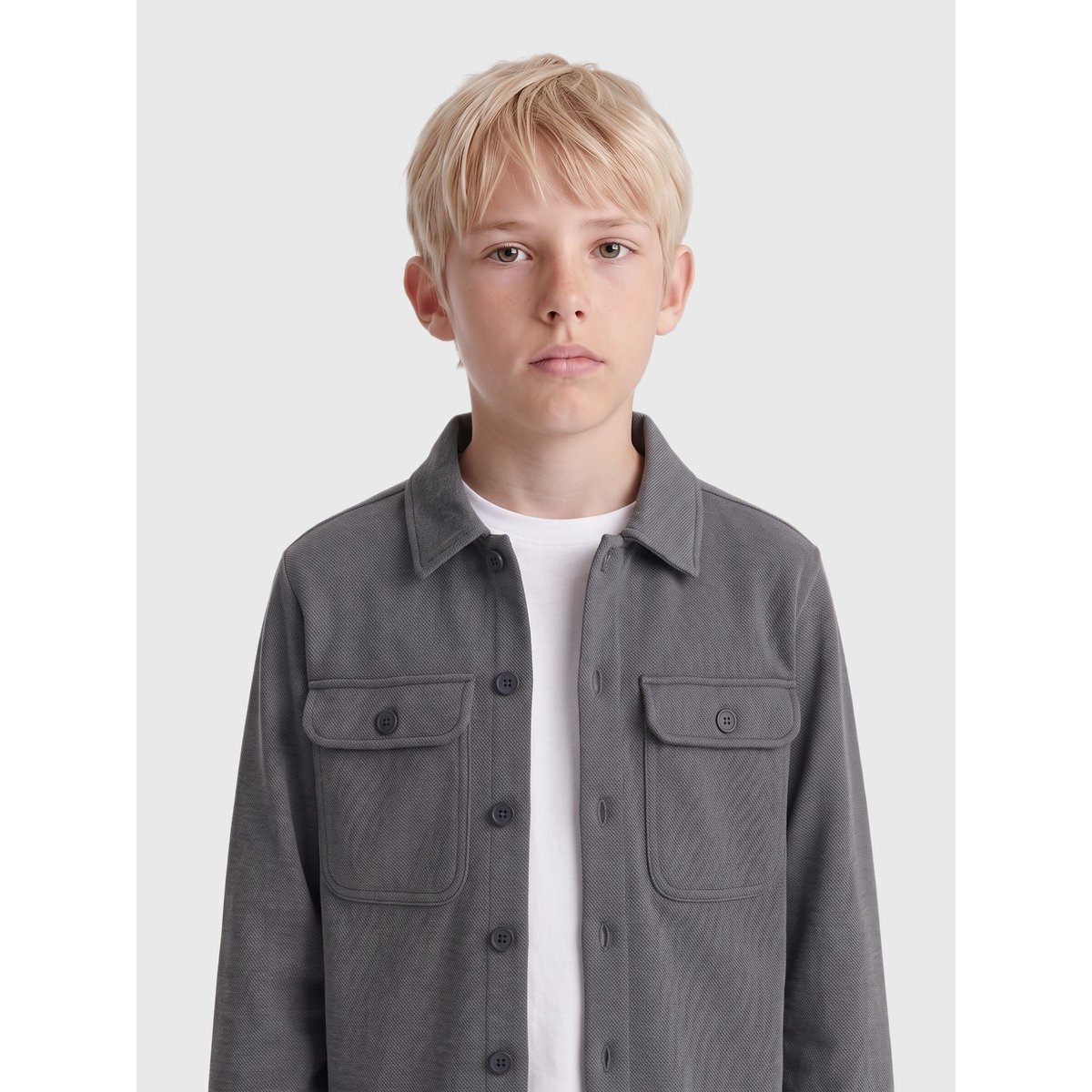 Chemise dark grey melange 1, ONLY & SONS JUNIOR