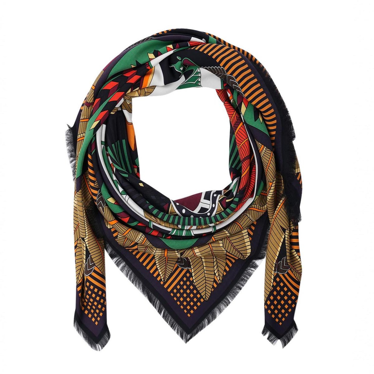 Foulard à motifs MACHU PICHU noir, WILD