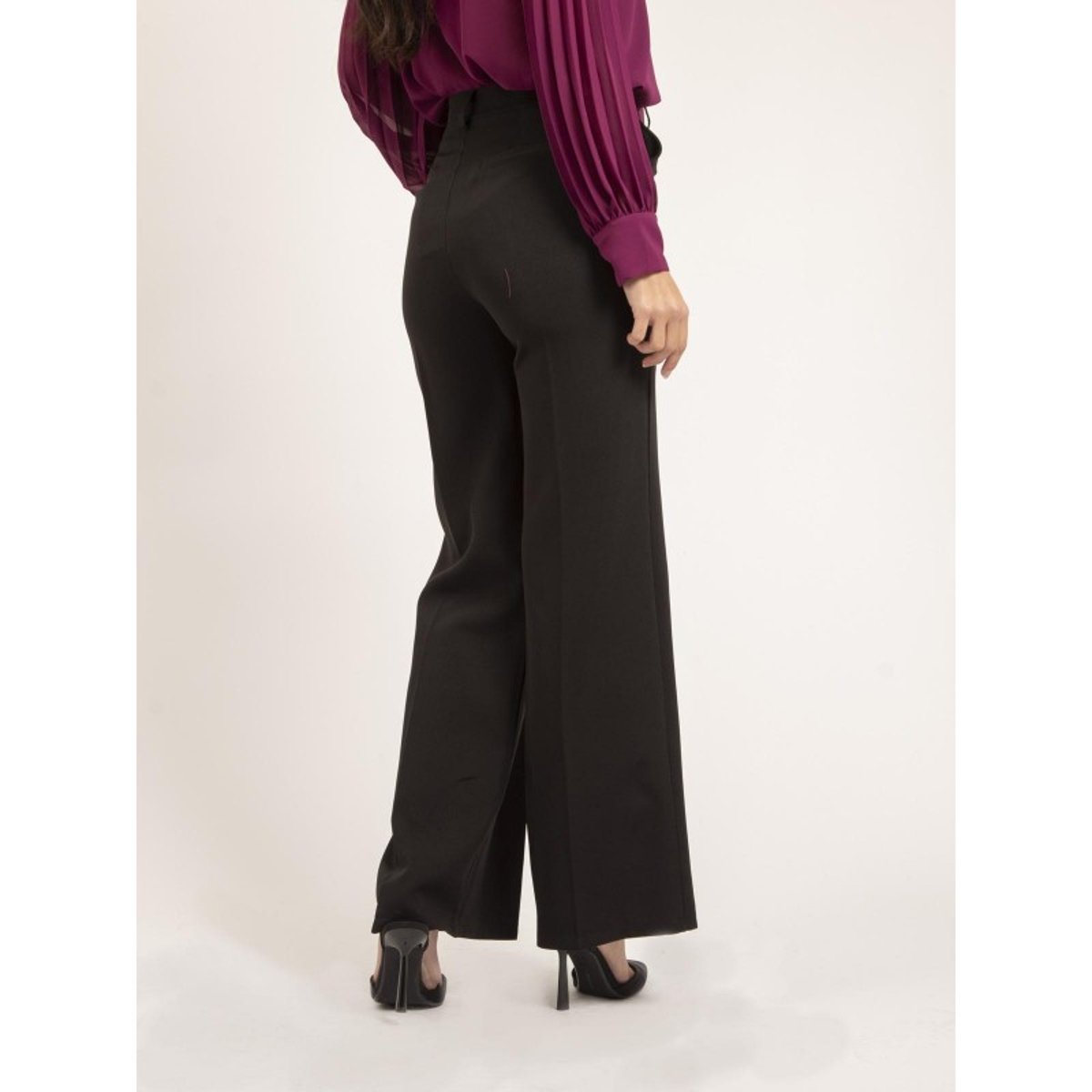 Pantalon Coupe Droite Emeline noir, DONA LISA