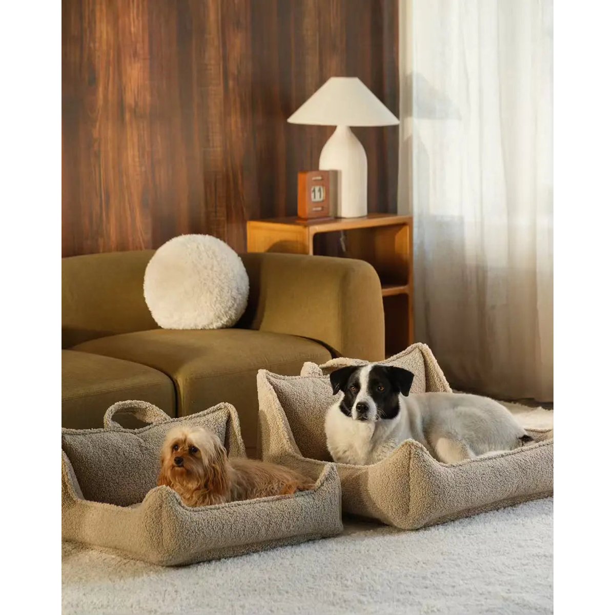 Fauteuil Club pour animaux M en Teddy biscuit, WIGIWAMA