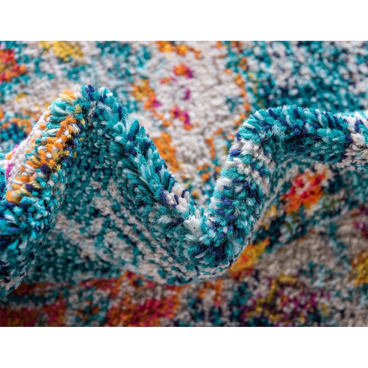 Tapis de salon vintage oriental ANATOLIA turquoise, NAZAR RUGS