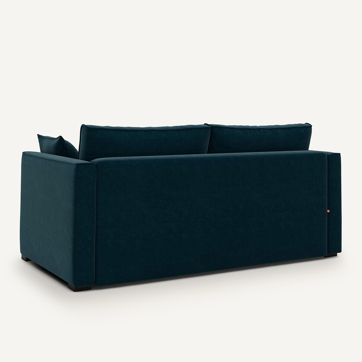Sofá cama de terciopelo de 3 o 4 plazas, Camille azul pavo real, AM.PM