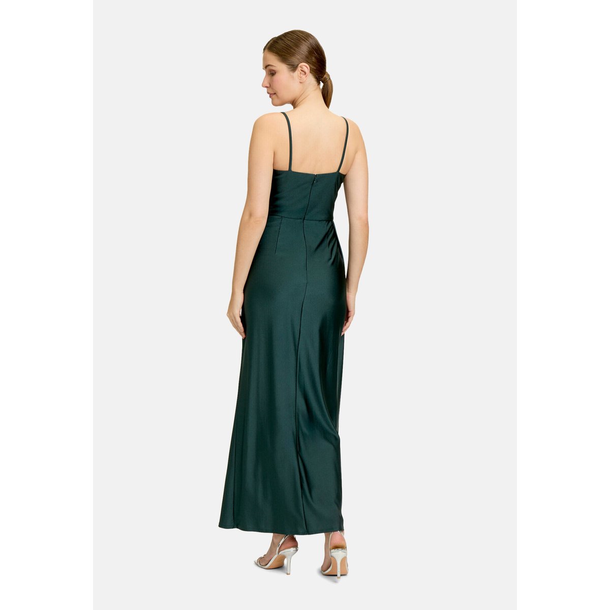 Robe de soirée à pierres fantaisie dusty slate, VERA MONT