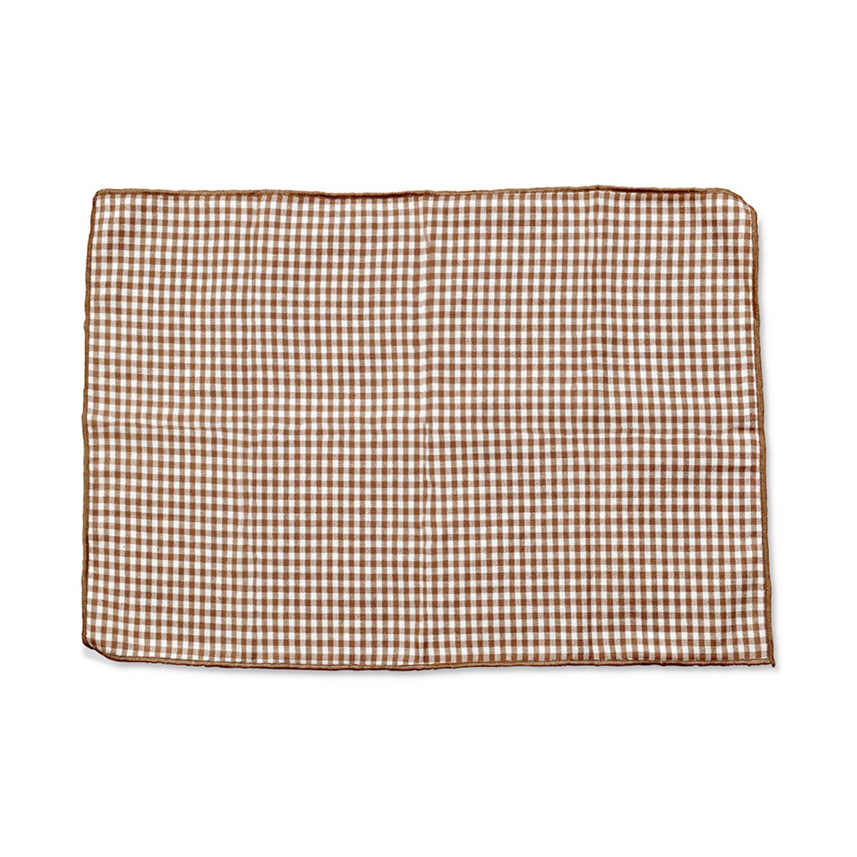 Set de table vichy 100% coton sable, OPJET