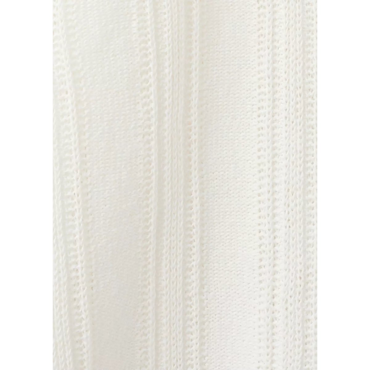 Pull en coton mélangé en maille ajourée blanc cassé, MANGO MAN