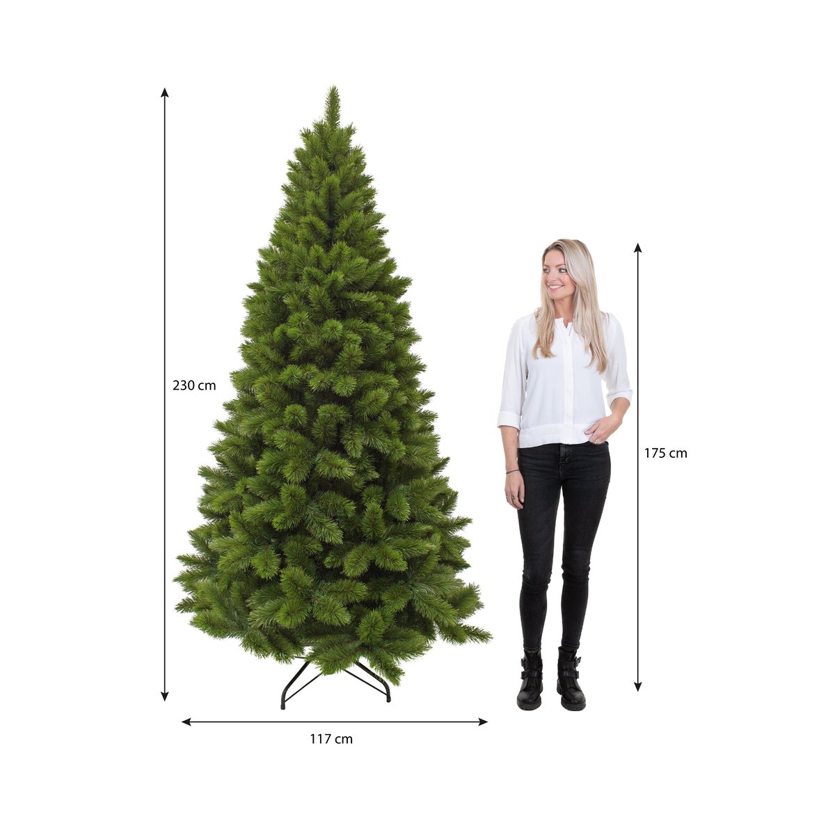 Sapin de Noël artificiel H230 cm CAMDEN vert, TRIUMPH TREE