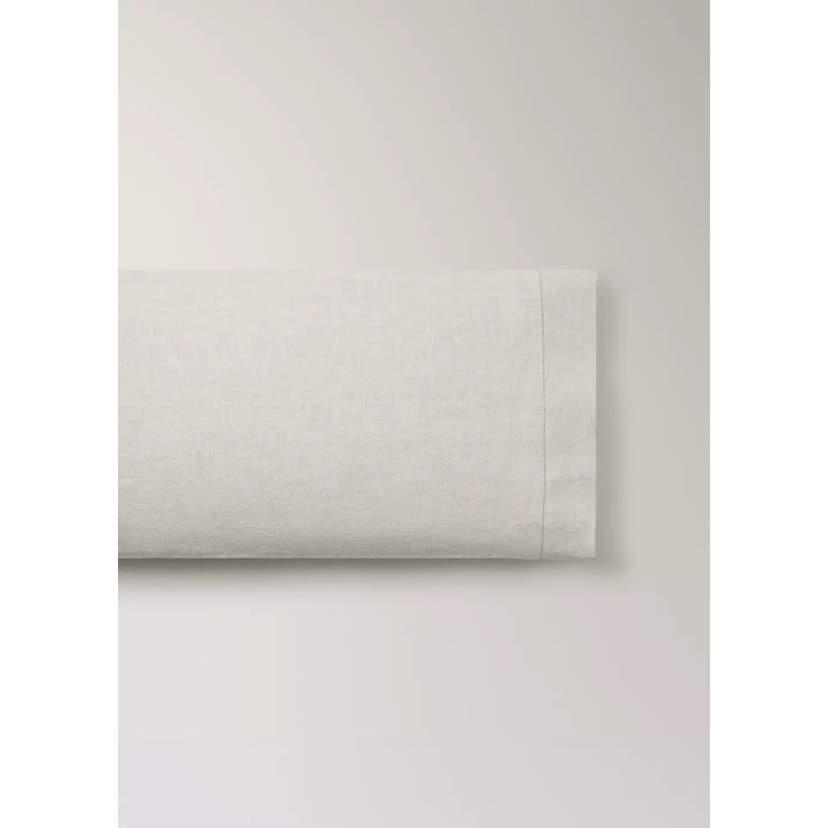 Taie d'oreiller lin lavé ajouré 45x110 cm beige, MANGO HOME