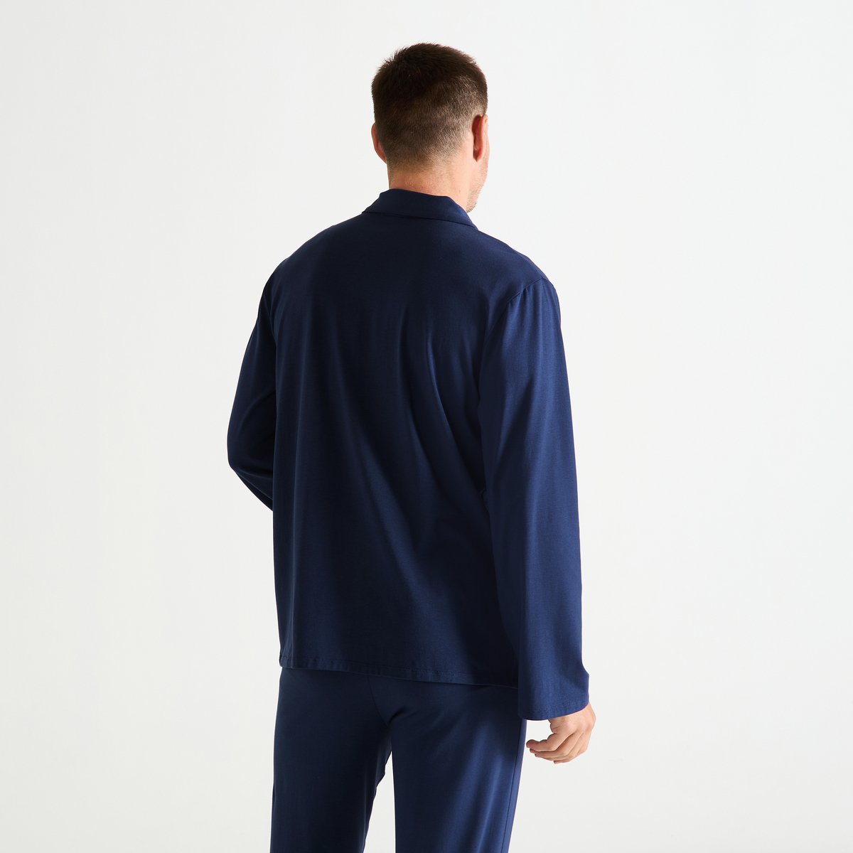 Chemise col tailleur en jersey BASILE nuit, LAURENCE TAVERNIER