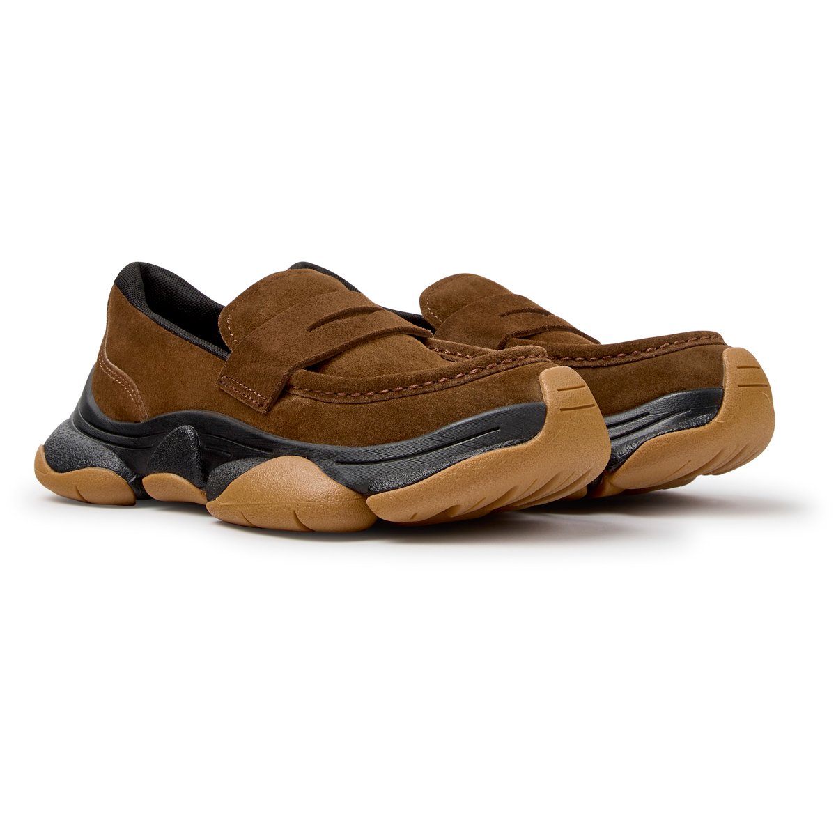 Mocassins Karst 2 Suede Leather brun moyen 004, CAMPER
