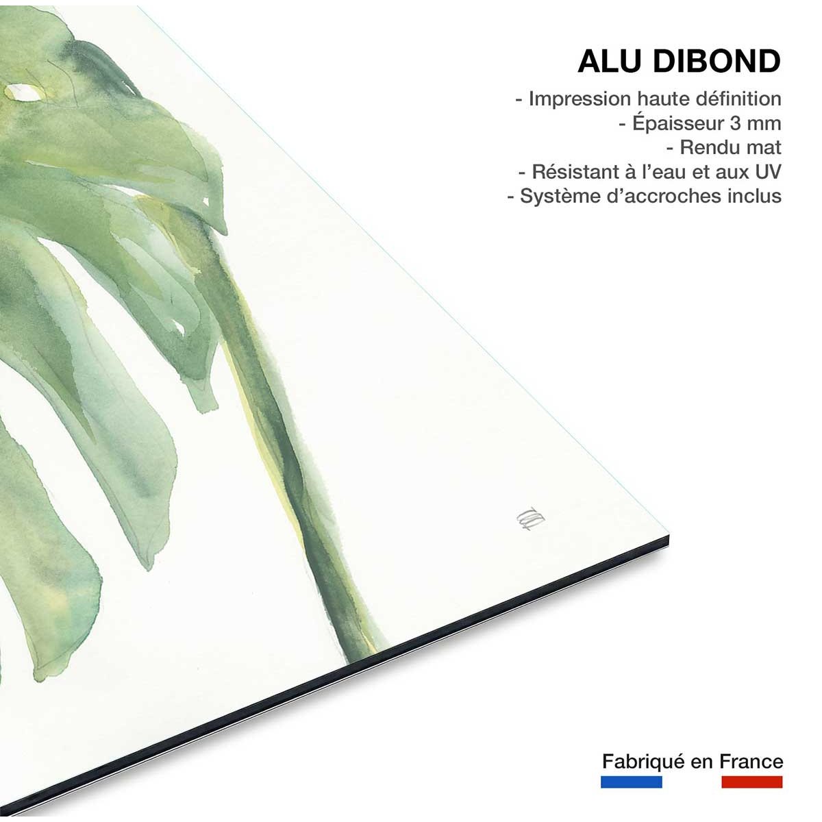 Tableau Plame watercolor tableau alu dibond, HEXOA