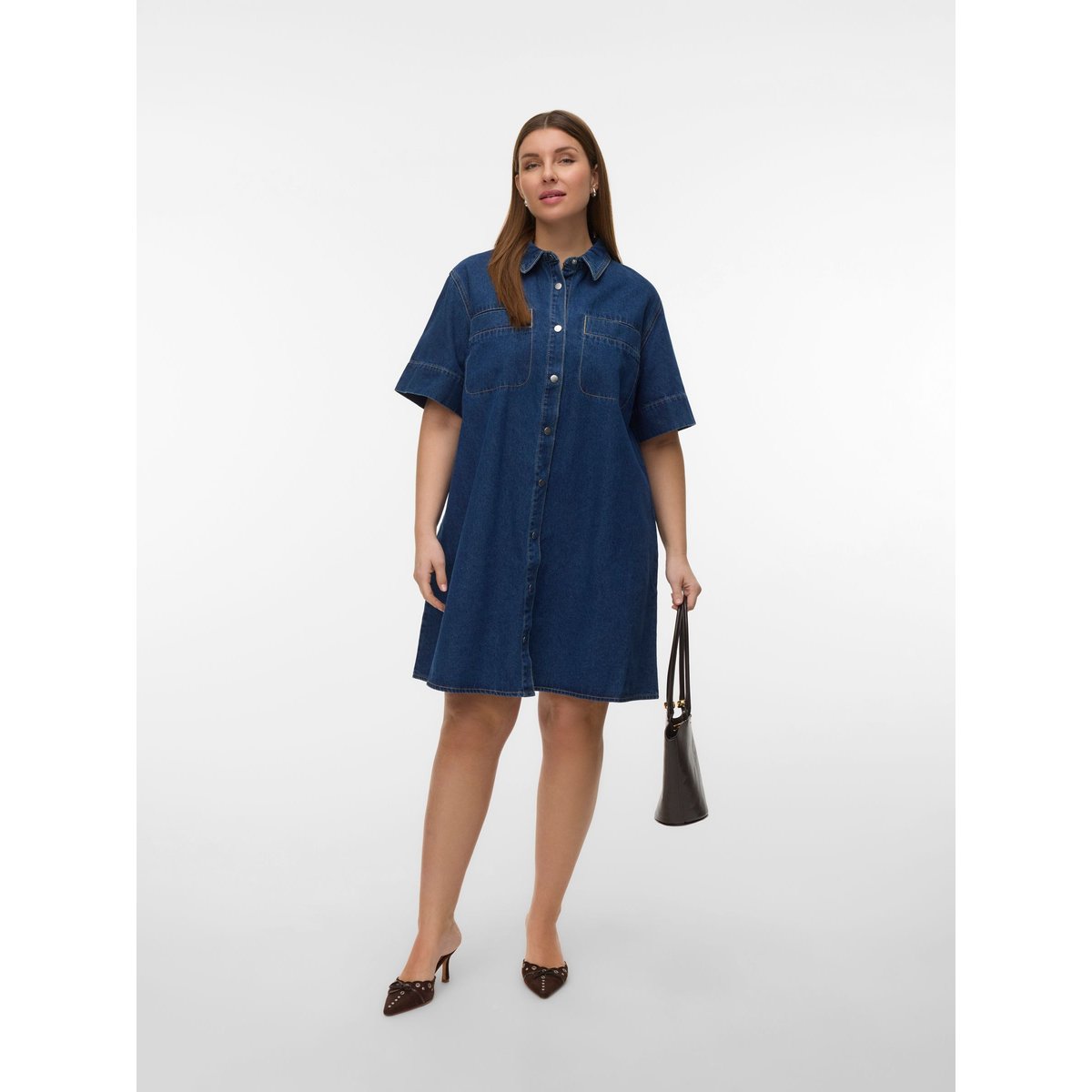Robe En Denim medium blue denim, VERO MODA