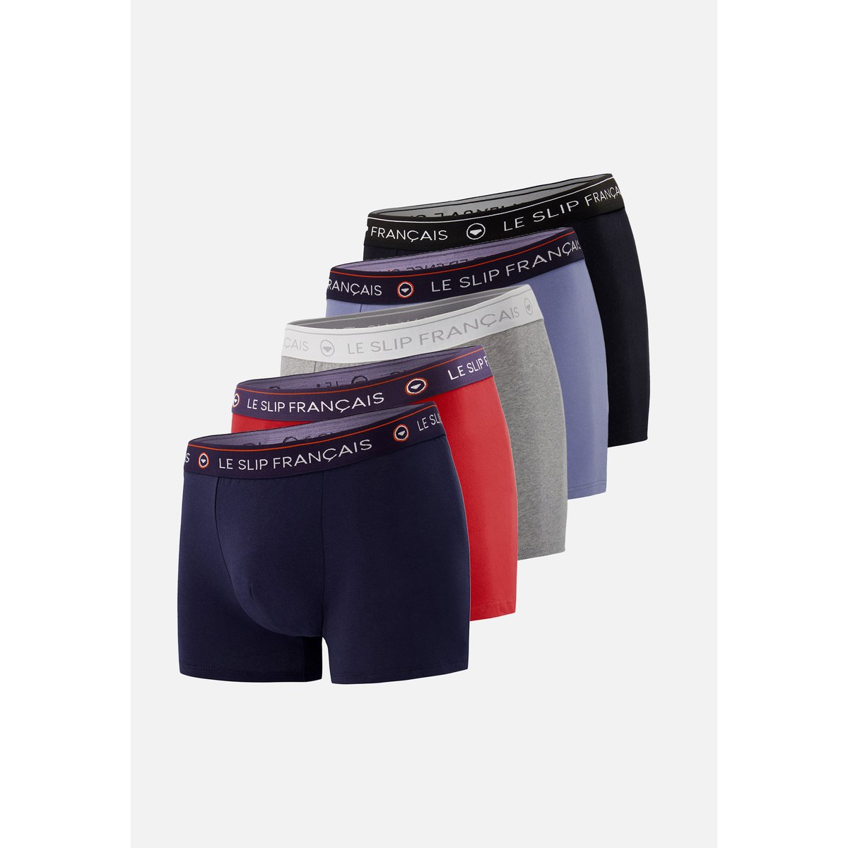 Lot de 5 boxers en coton Redoutable noir, LE SLIP FRANCAIS