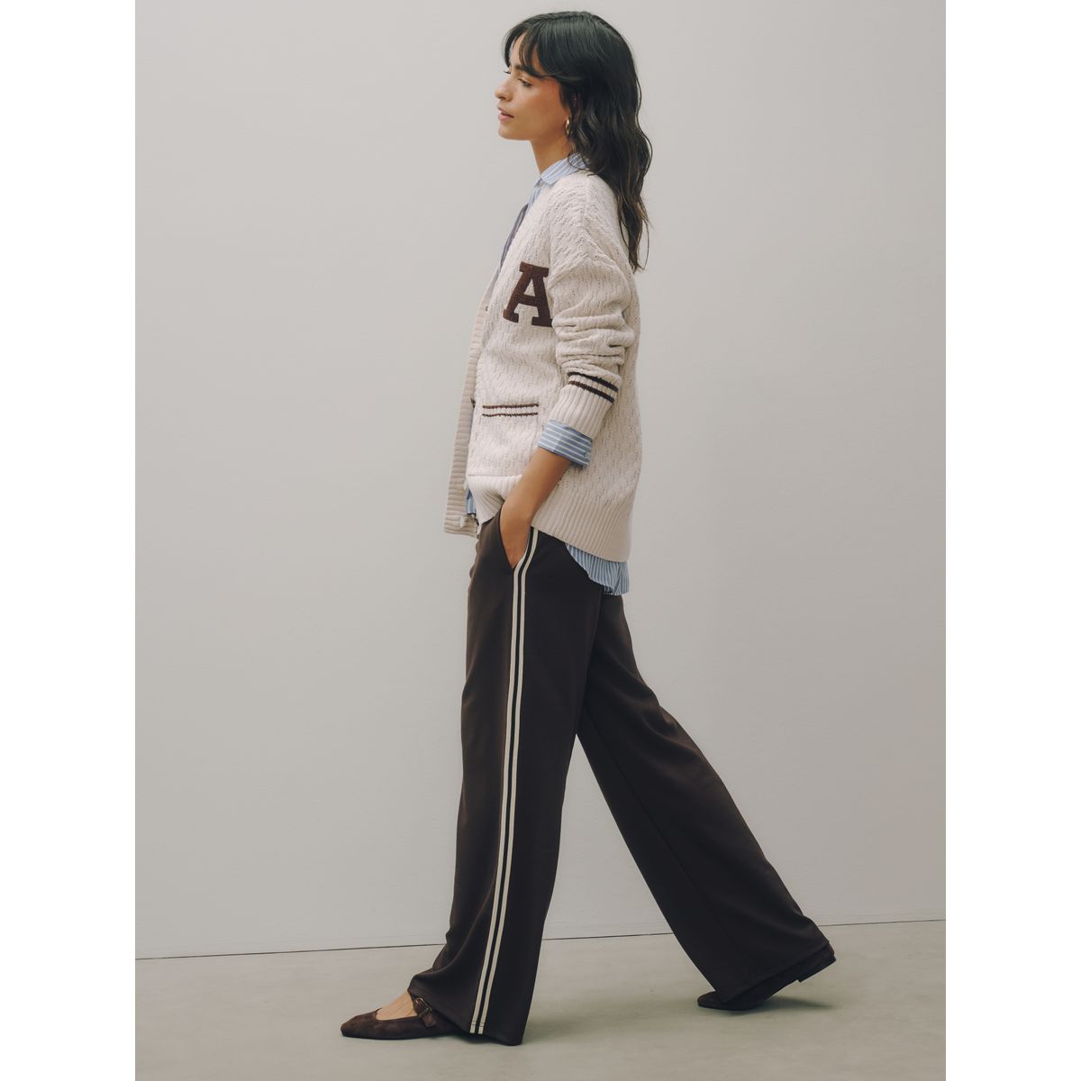 Cardigan mi-long coton fantaisie naturel, NEXT