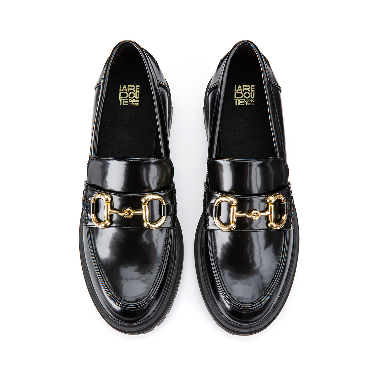Notched Sole Horsebit Loafers in Wide Fit black, LA REDOUTE COLLECTIONS PLUS