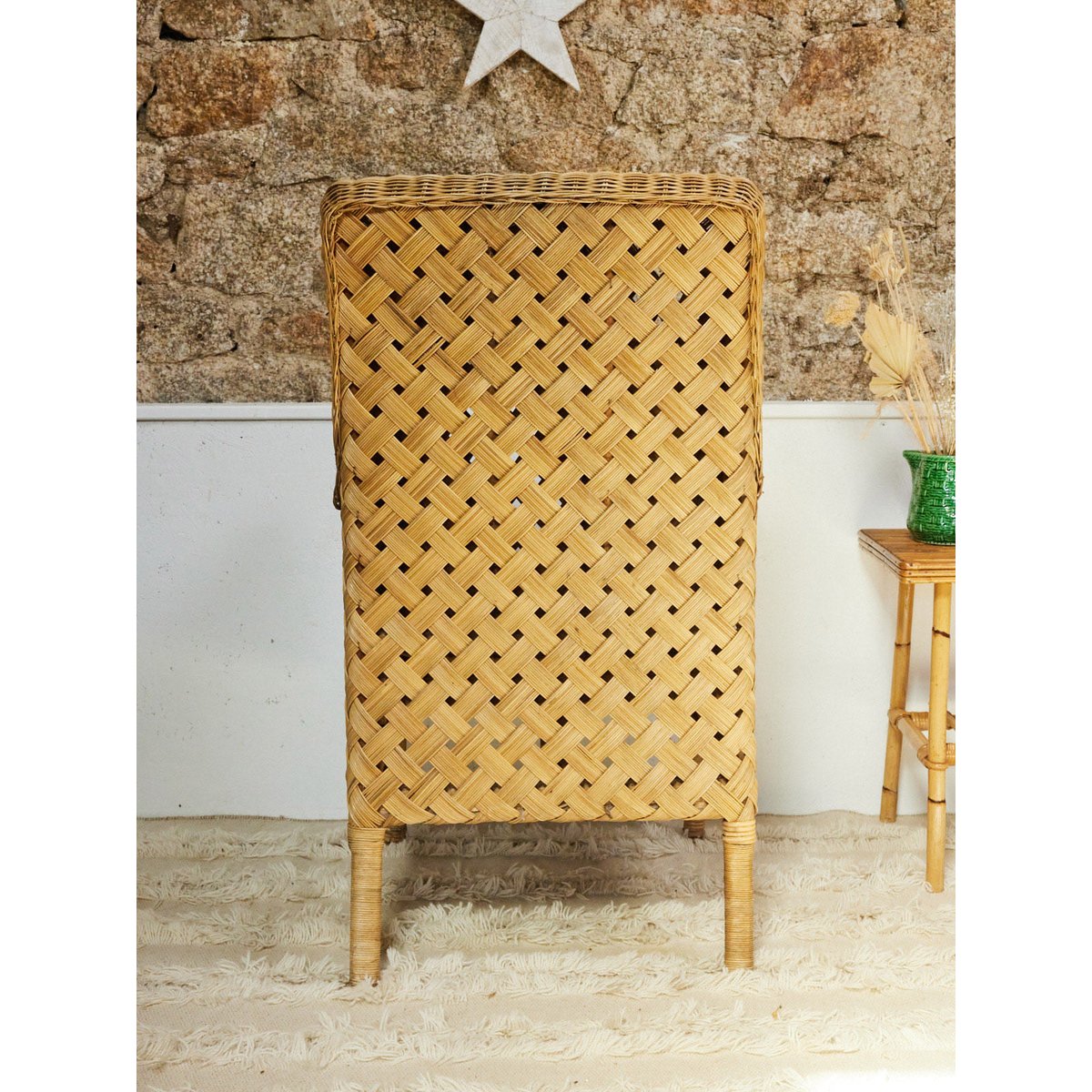 Fauteuil en osier Ernest N°1033 - Bon état bois clair, DEBONGOUT