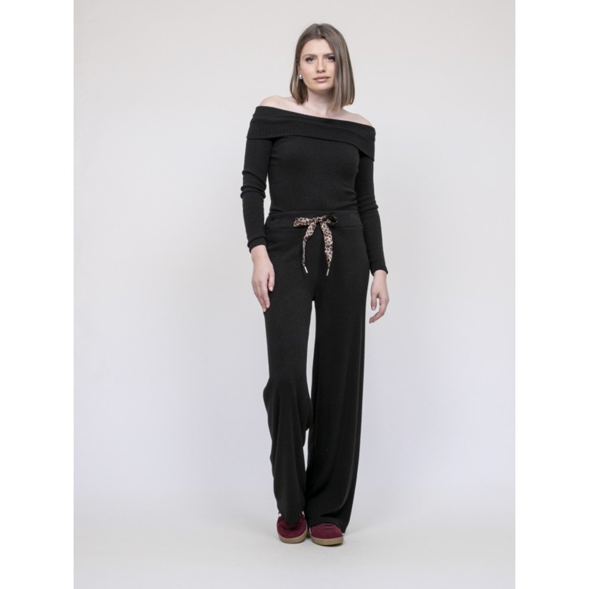 Ensemble Pantalon Côtelé Echala noir, DONA LISA