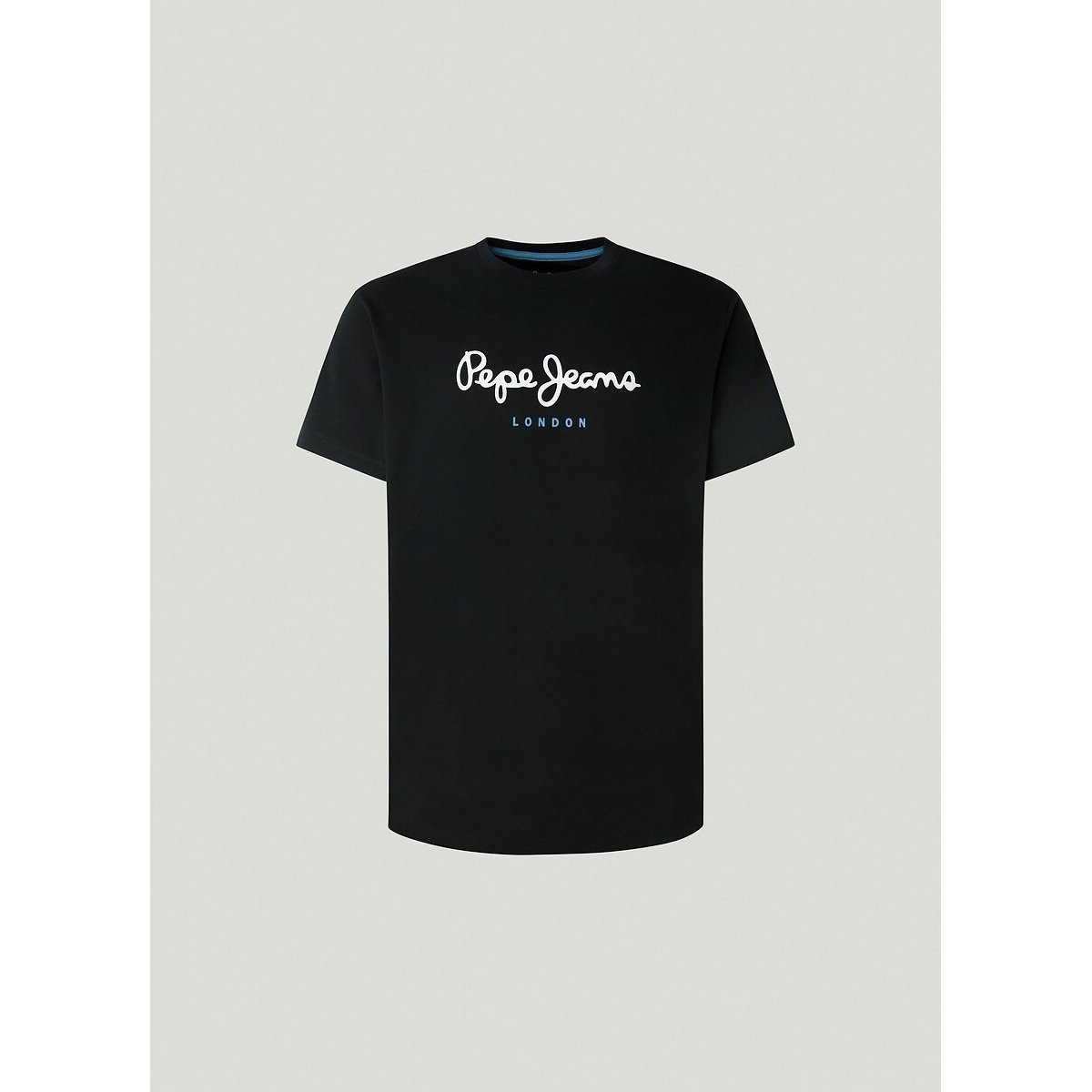 T-shirt de gola redonda, Eggo preto , PEPE JEANS